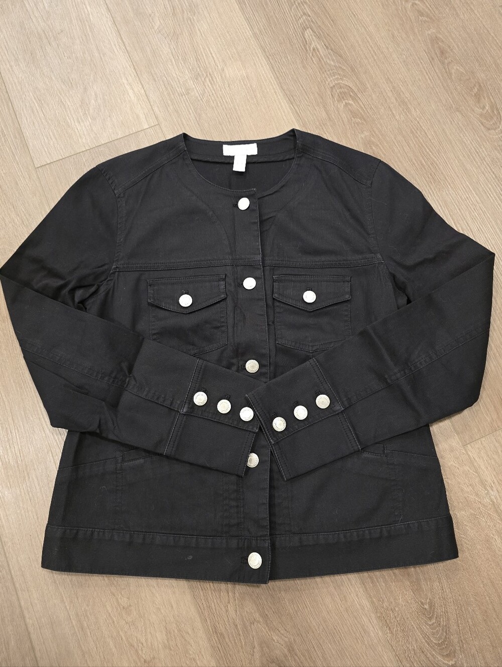 Charter Club Women's Button Up Jacket Black Size‎ Small